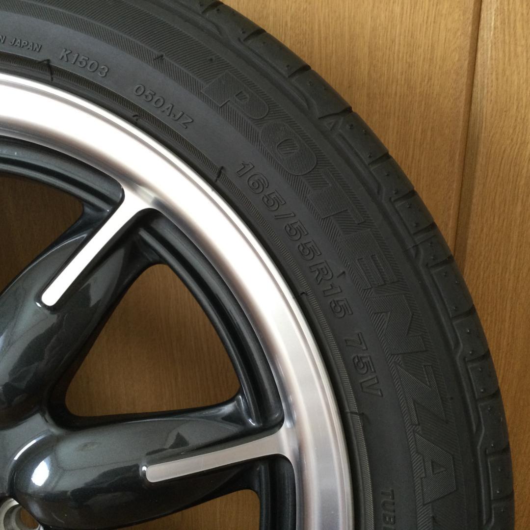 アルトターボRS★純正ポテンザ 165/55R15 75V 1本★中古美品①