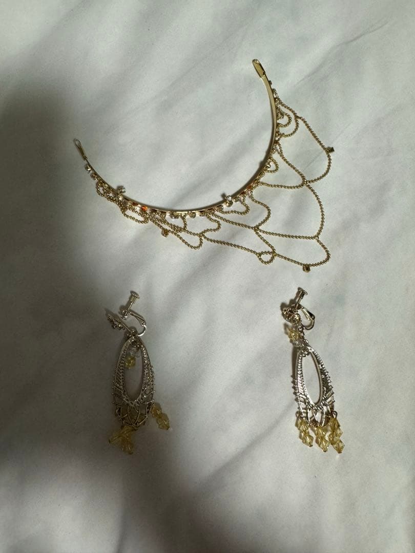 シークレットハニー　グリーティングベル　髪飾りとイヤリング