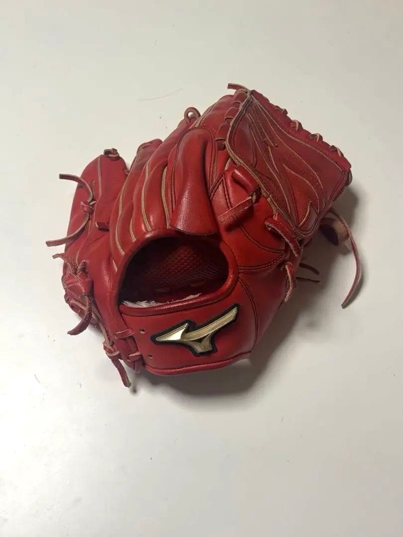 Mizuno globalELITE赤 レザー 投手用グローブ