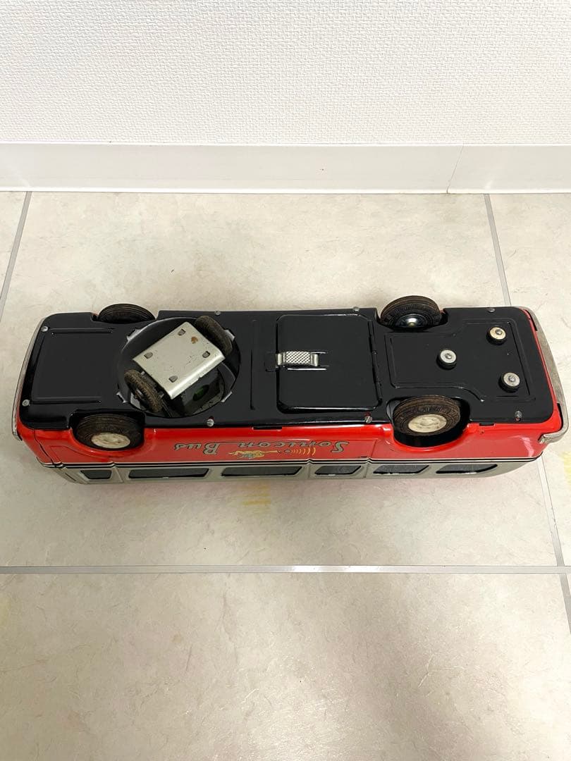 超激レア マスダヤ ブリキ ソニコンバス 赤 ブリキ製　昭和レトロ　増田屋