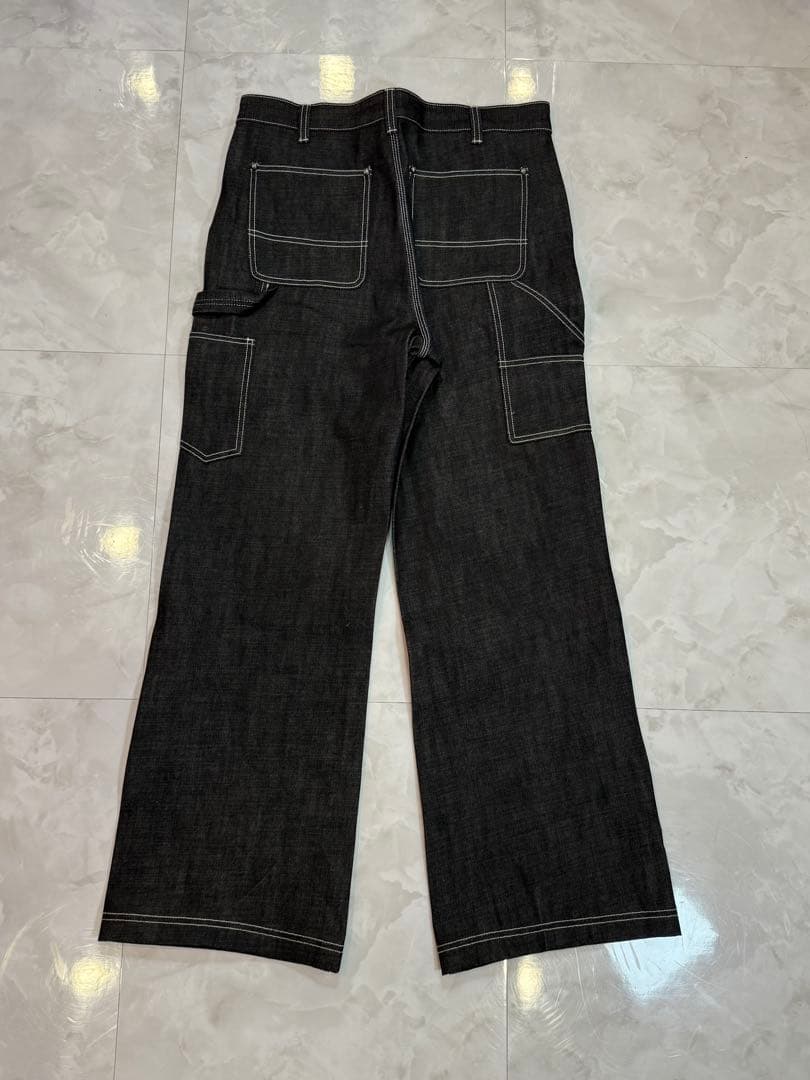 HAS2SONS ダークデニム ワイドレッグパンツ