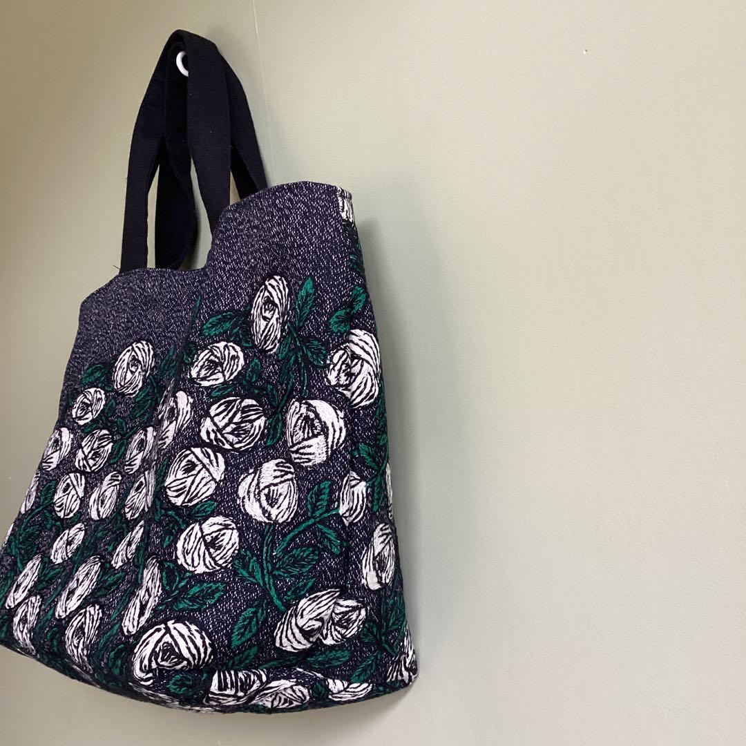 ミナペルホネン最新rosy navyトートバッグ ハンドメイド