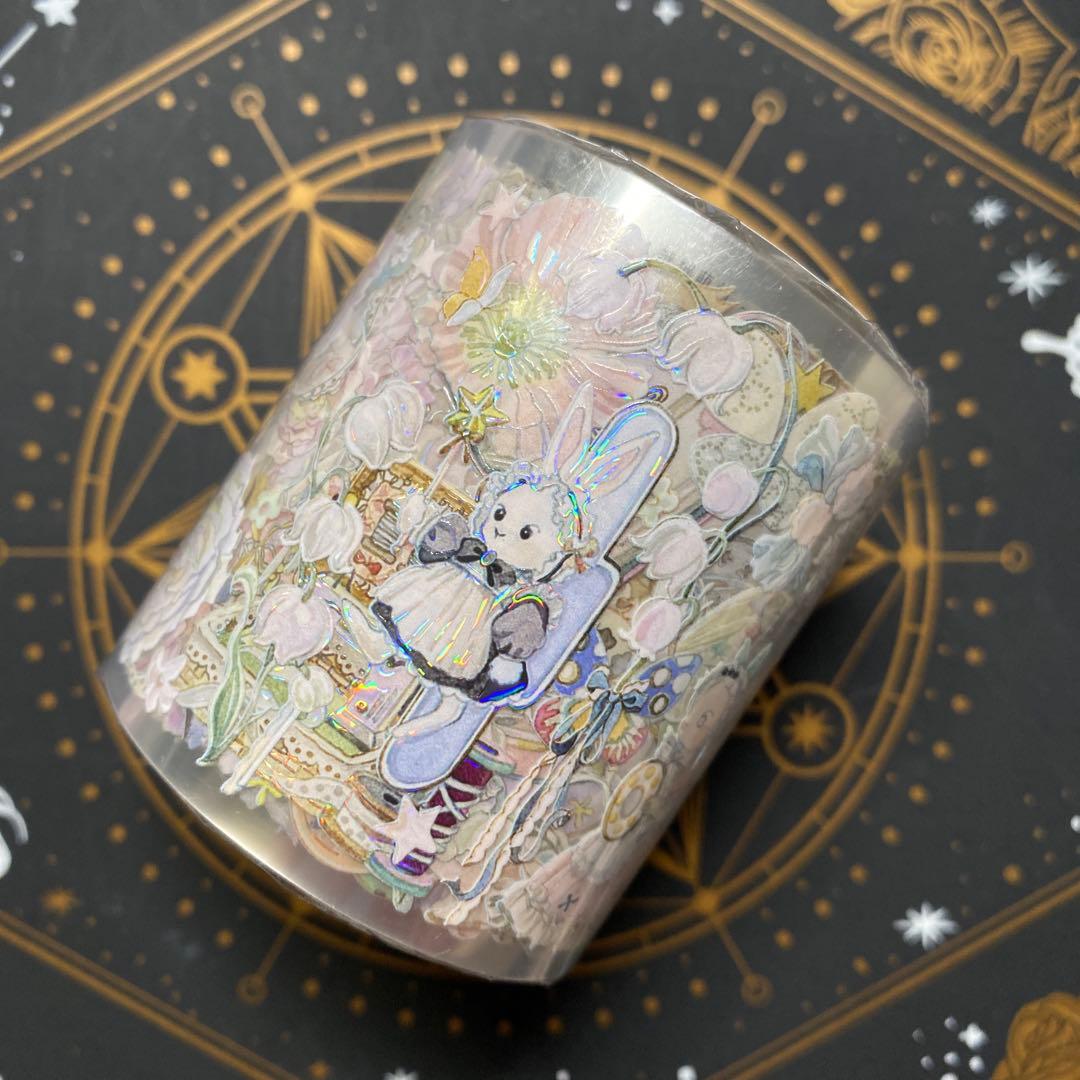 【9462】海外5.5/巻　貝殻光マステ　ぬいぐるみ　花束　小箱　糸巻き　装飾系