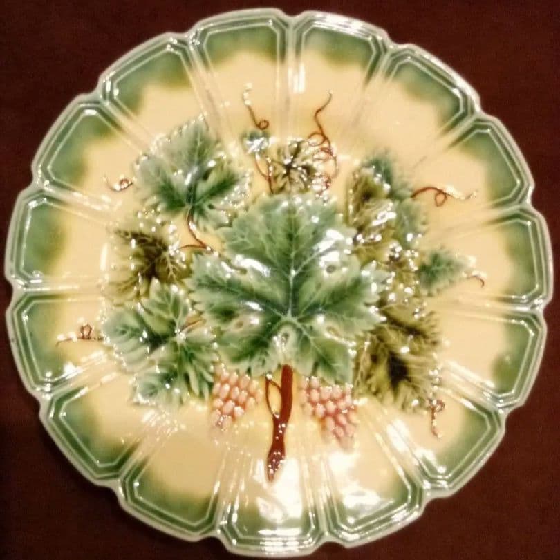 フランス ヴァルボティーヌ皿 葡萄文様