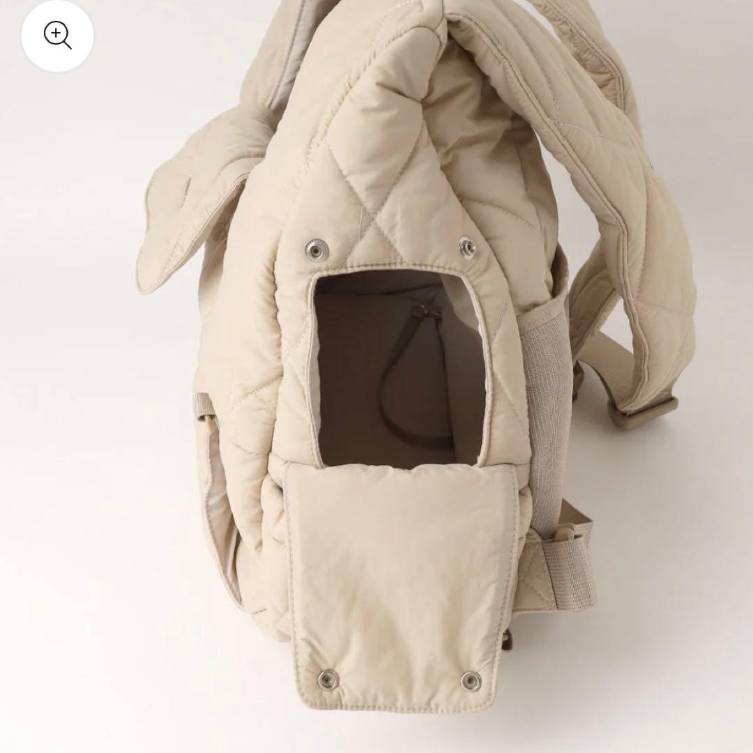 【新品】moncheri キルティングメッシュ付きフロントバッグ★S★チャコール