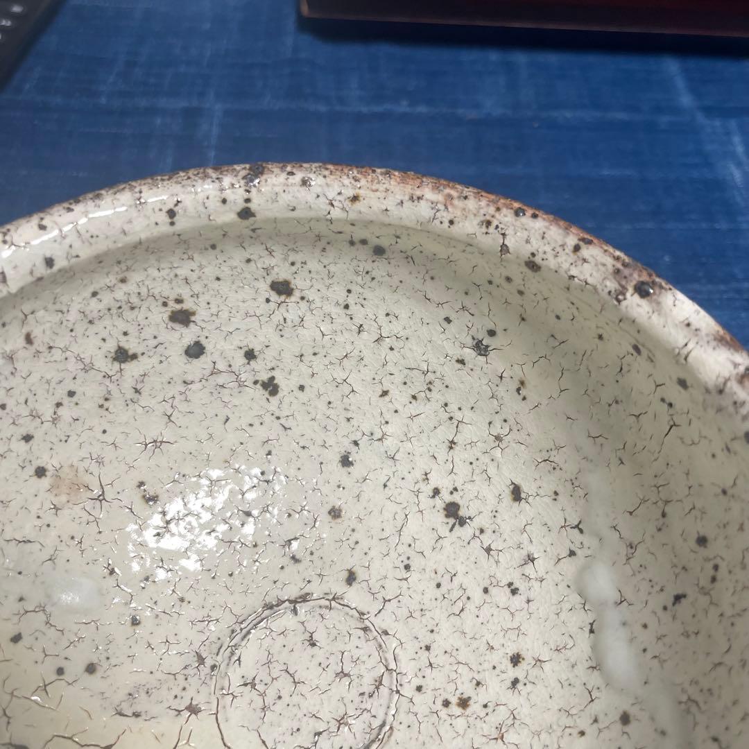 粉引中鉢　作家もの　土物