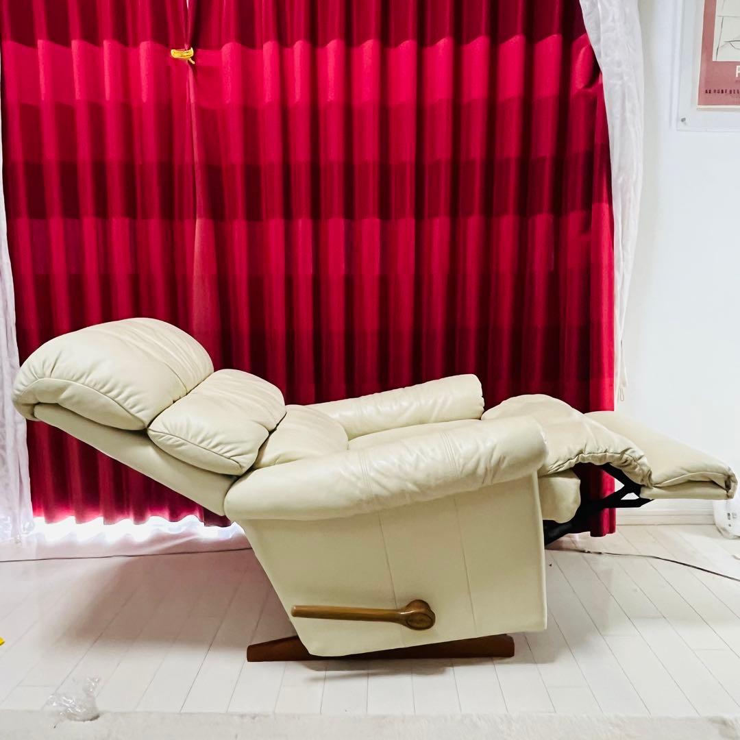 LAZBOY レイジーボーイ　定価24万　本革ロッキング　リクライチェアソファ.