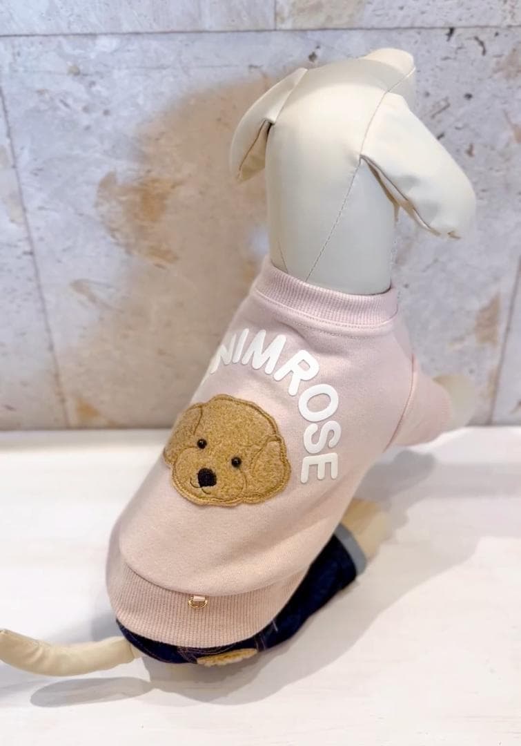 DENIM ROSE ビッグワッペンパステルトレーナー