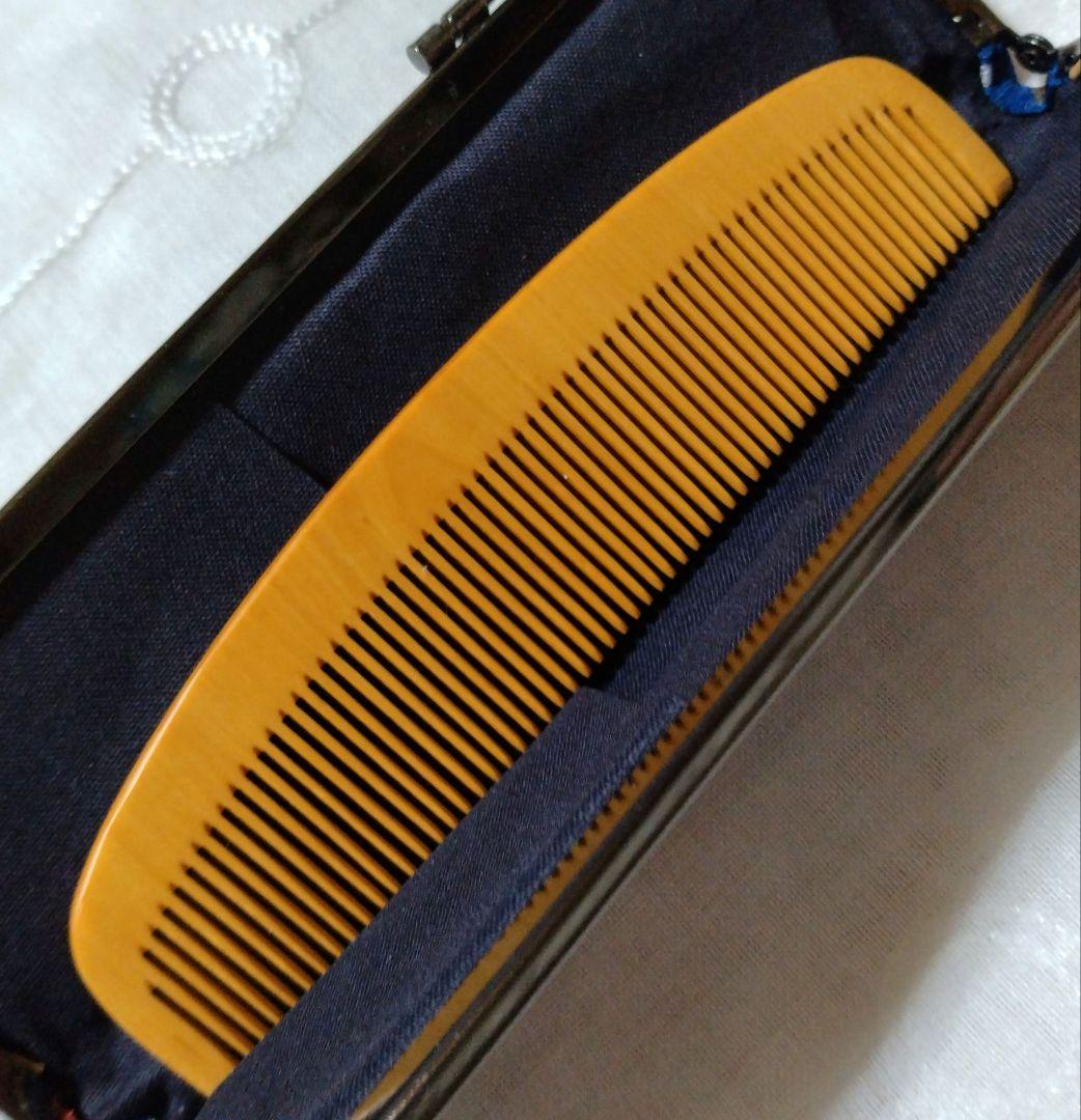 【未使用】本つげ櫛　お六ぐし　15cm