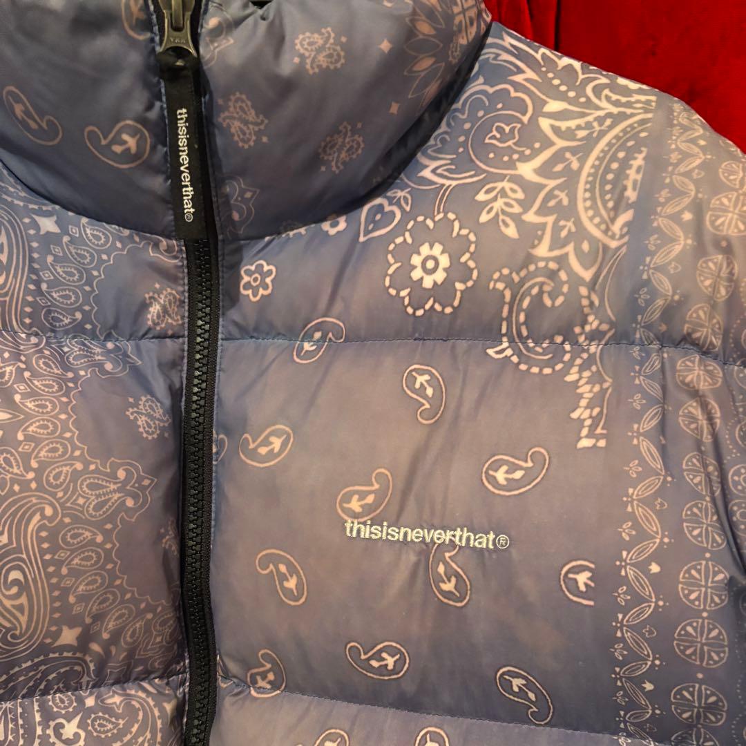 【美品】thisisneverthat バンダナ柄 ダウンジャケット