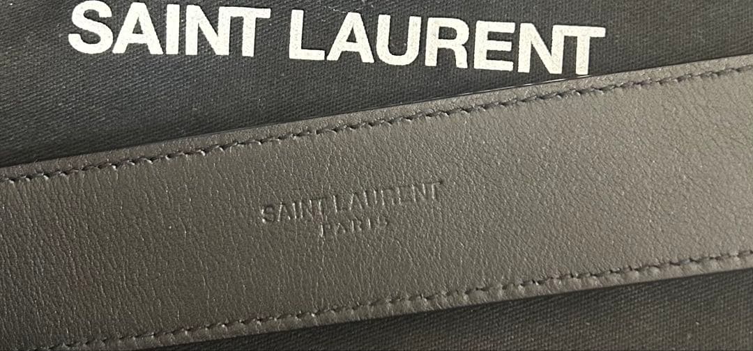SAINT LAURENT サンローラン ベルト カサンドラロゴ ブラック