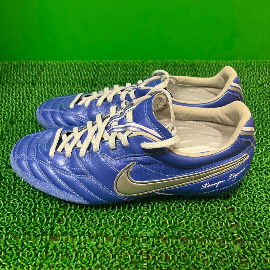 ナイキ サッカースパイクティエンポ リゲラHG-E AF(ブルー×シルバー)