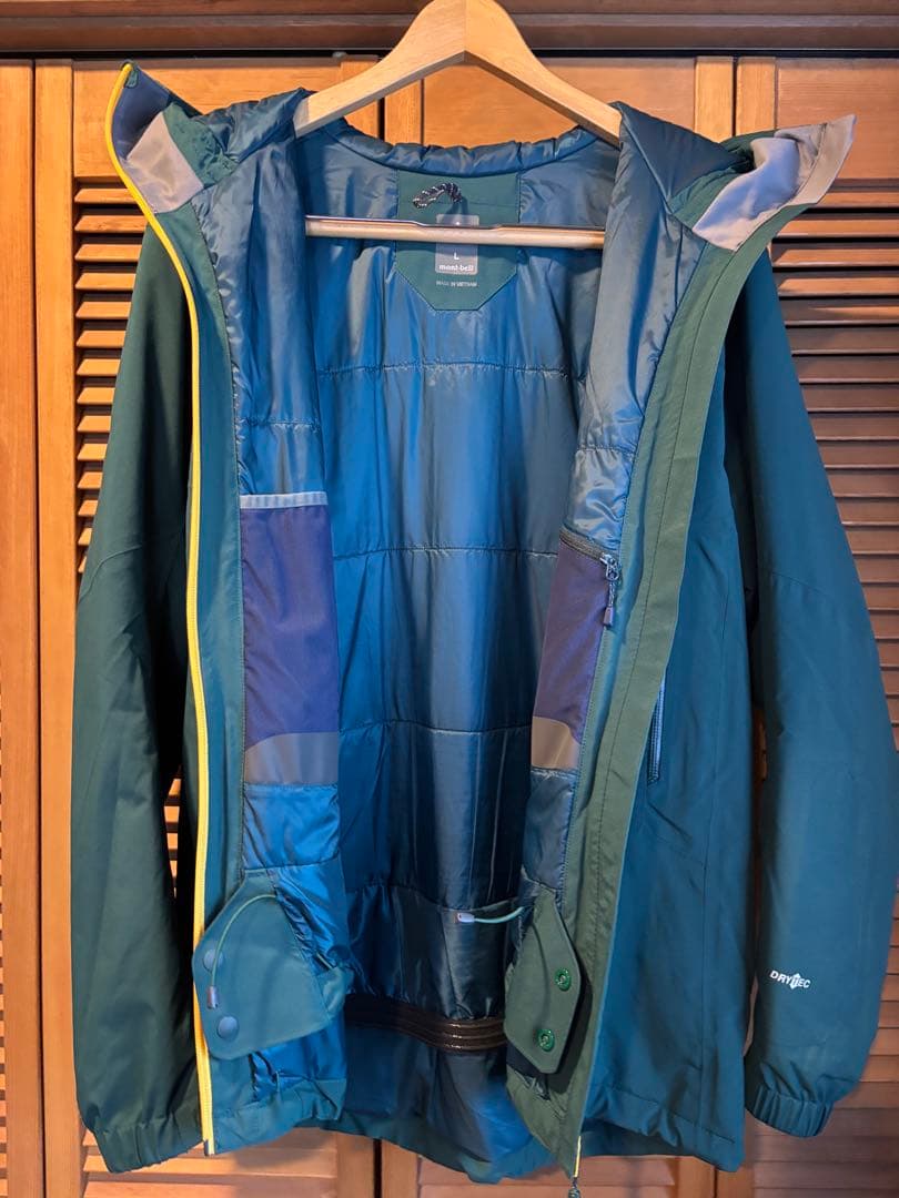 mont-bell パウダーステップパーカ　Ｌ グリーン