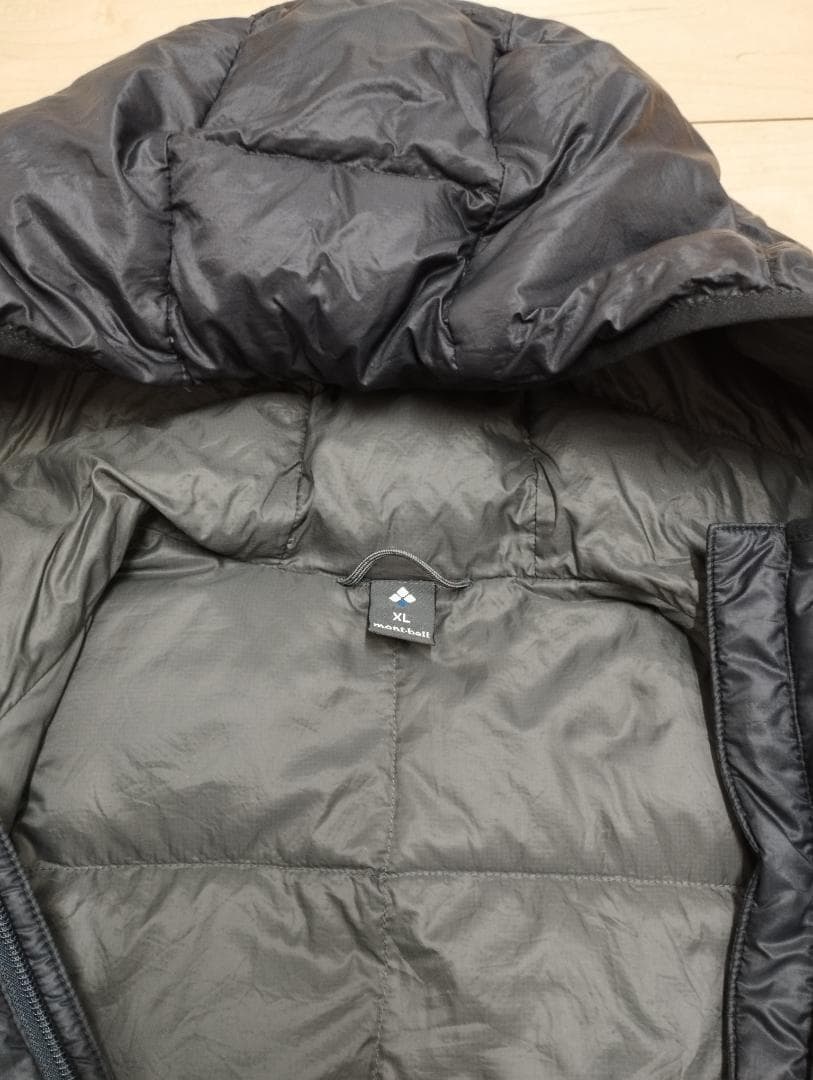 mont-bell フード付きダウンジャケット XL ブラック