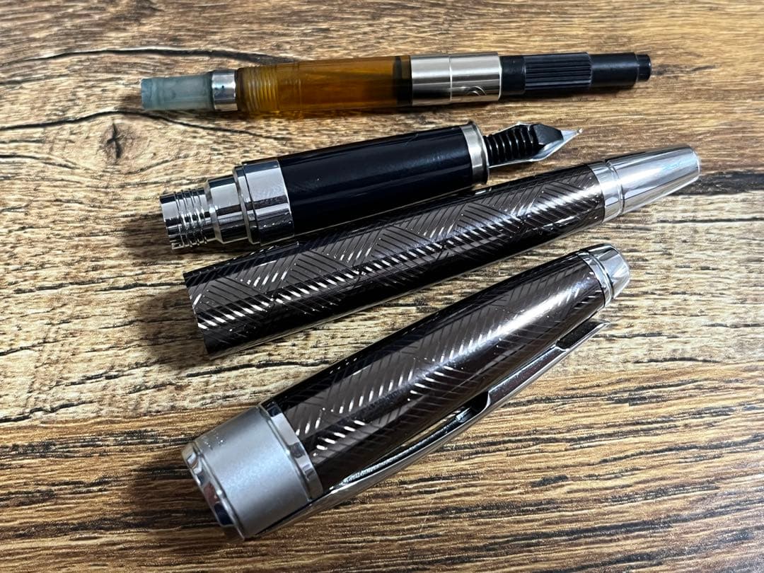 CROSS 万年筆 アポジー サブレーブラウン 18k-750 F字 細字