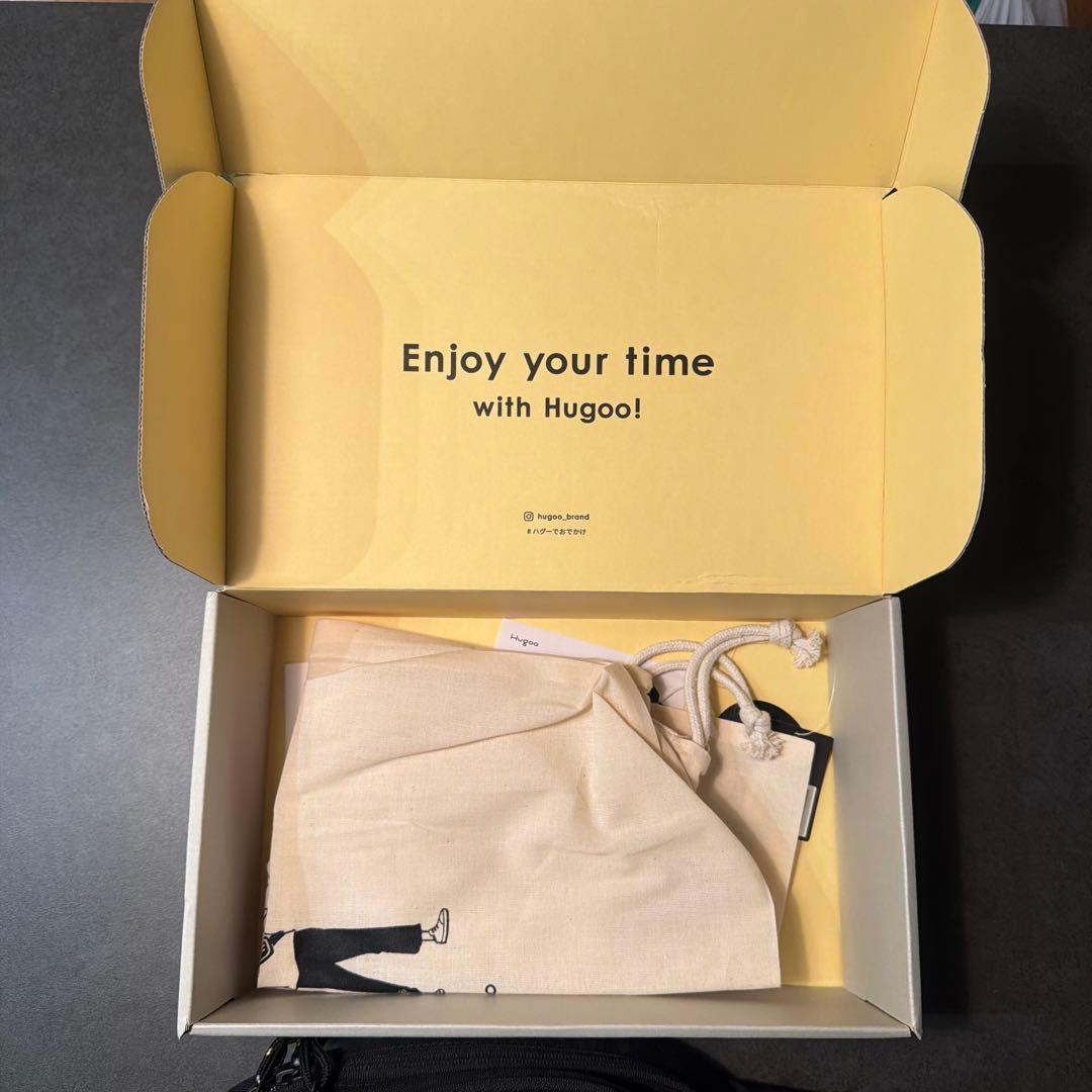 【あお】Hugoo ヒップシート　ブラック×イエロー　ハグー 箱無し