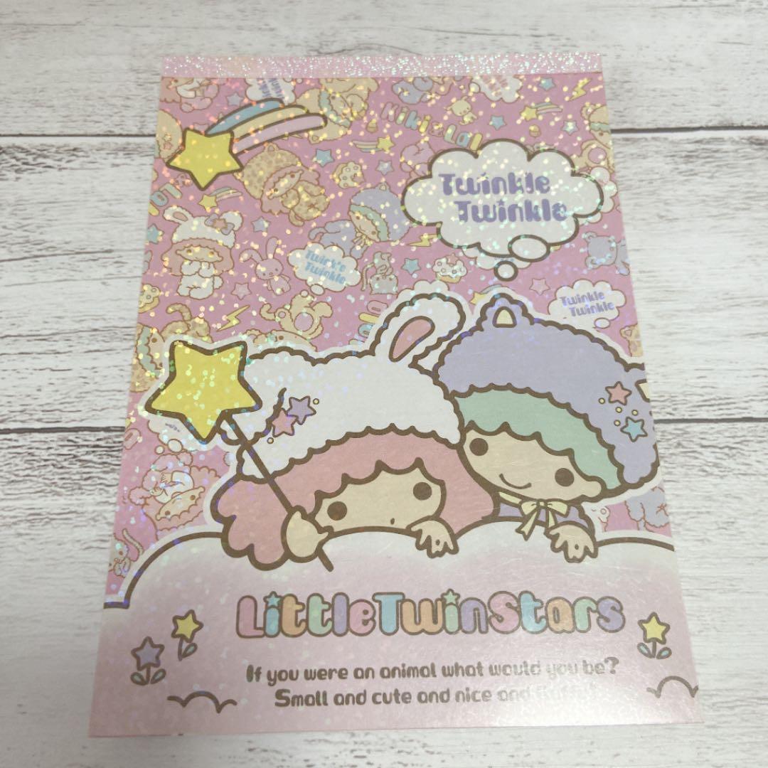 ★新品★キキララ　リトルツインスターズ　メモ帳、ノート、消しゴム　平成レトロ
