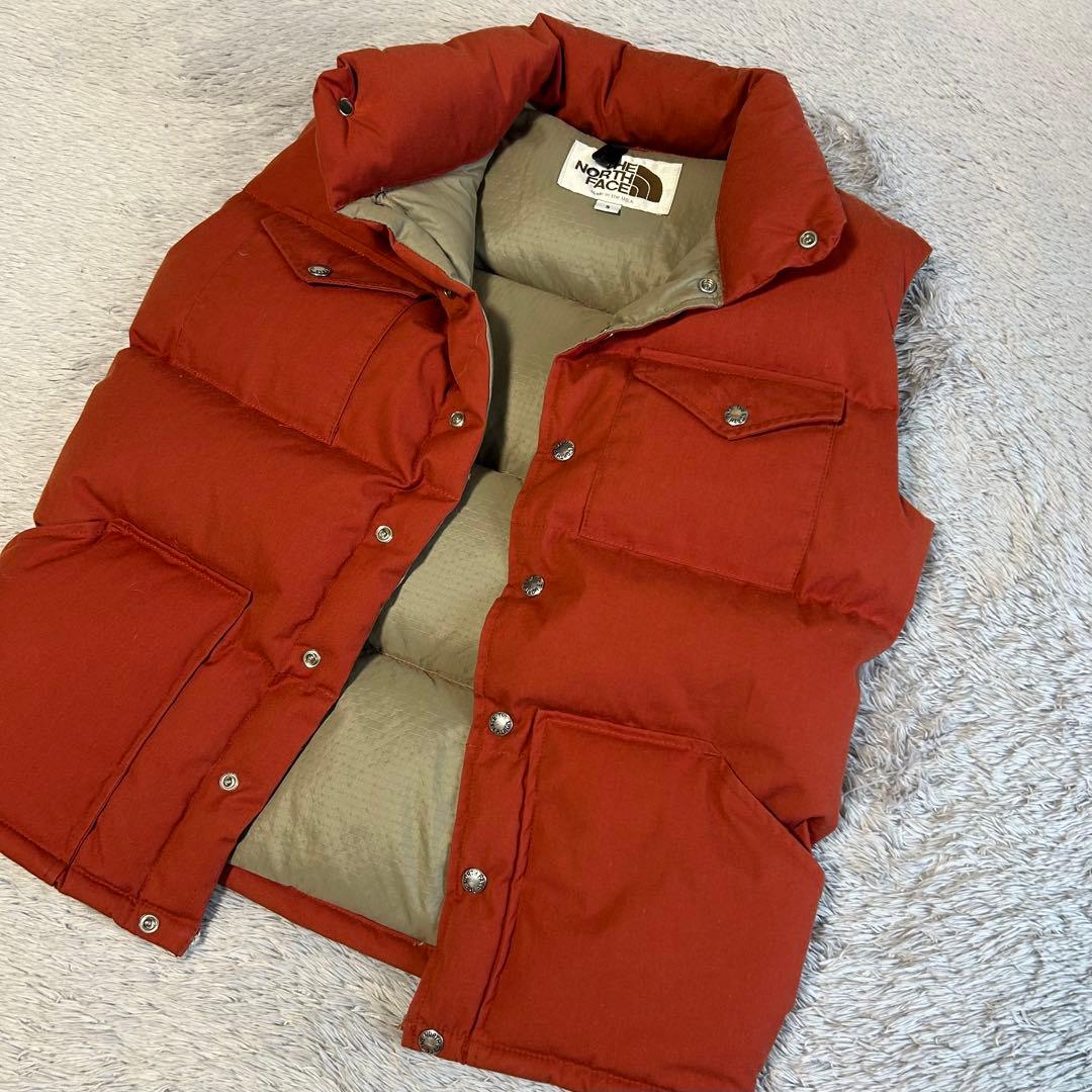 THE NORTH FACE ザノースフェイス　ダウンベスト　アメリカ製　茶タグ