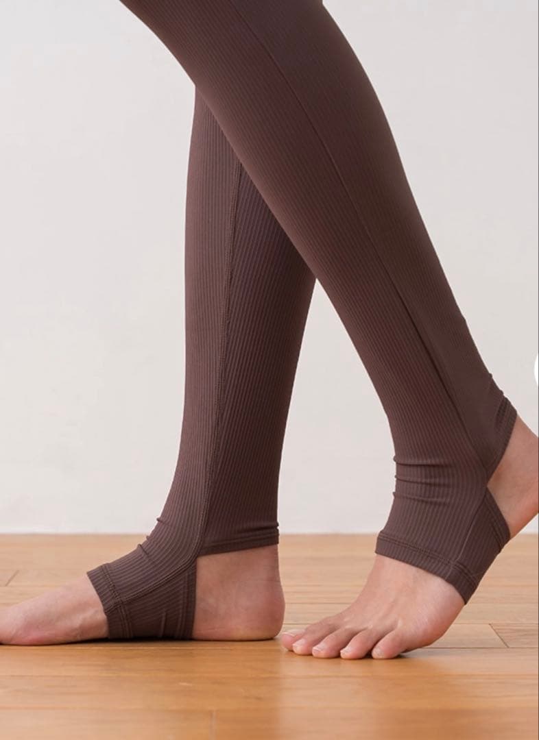 【SUKALA】リブトレンカレギンス　ブラウン　XSサイズ