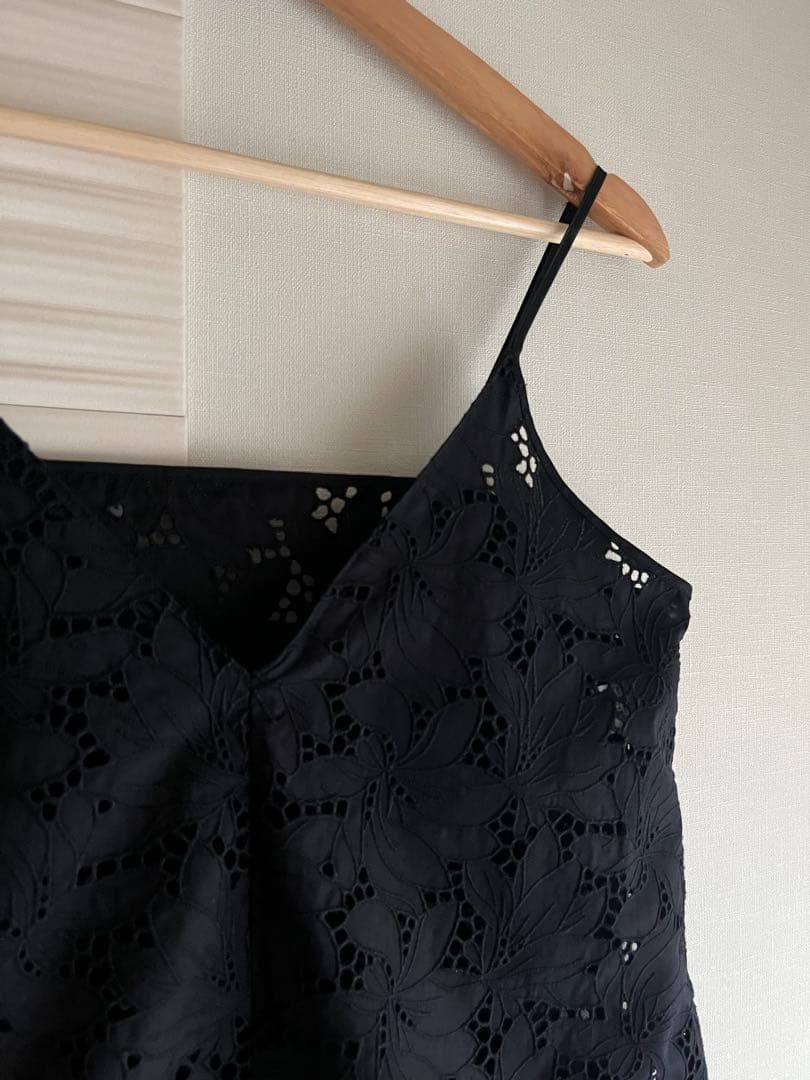 ジャーナルスタンダード TICCA ティッカ フラワーレースキャミ 黒 美品