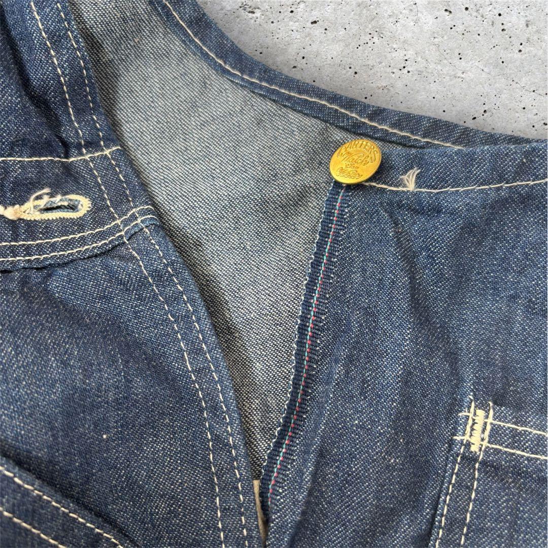 極美品　ビンテージ　CARTER’S 　ガチャポケ　耳付　デニム　オーバーオール
