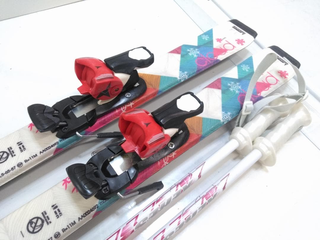 女の子 ジュニアスキー 5点セット アトミック 130cm ブーツ24.5cm◇