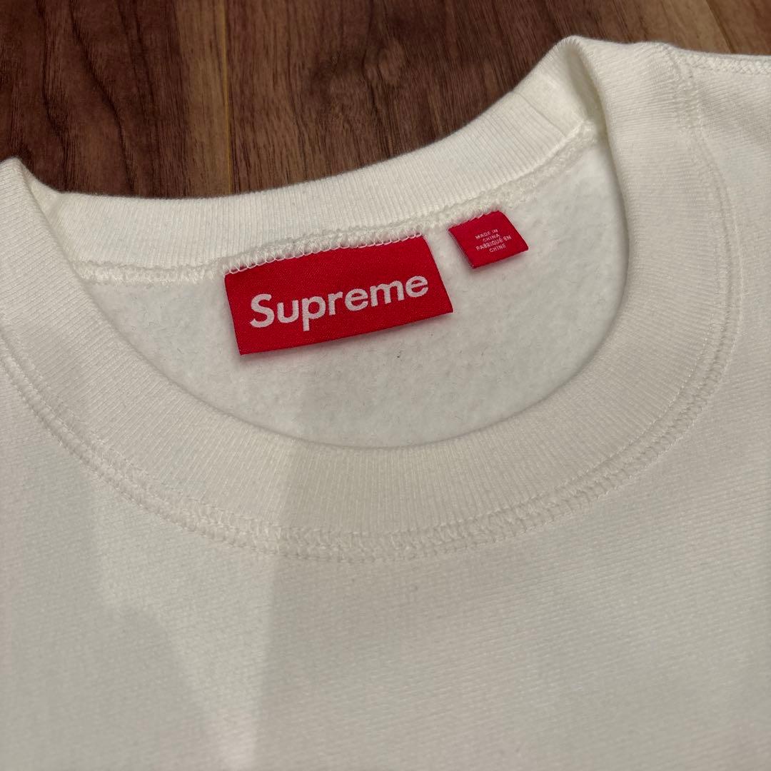 トップス Supreme Washed Box Logo Crewneck White L