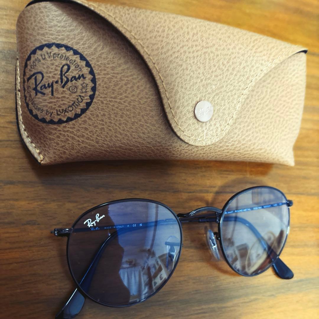 Ray-Ban RB3447 002/64 ROUND L キムタク着用