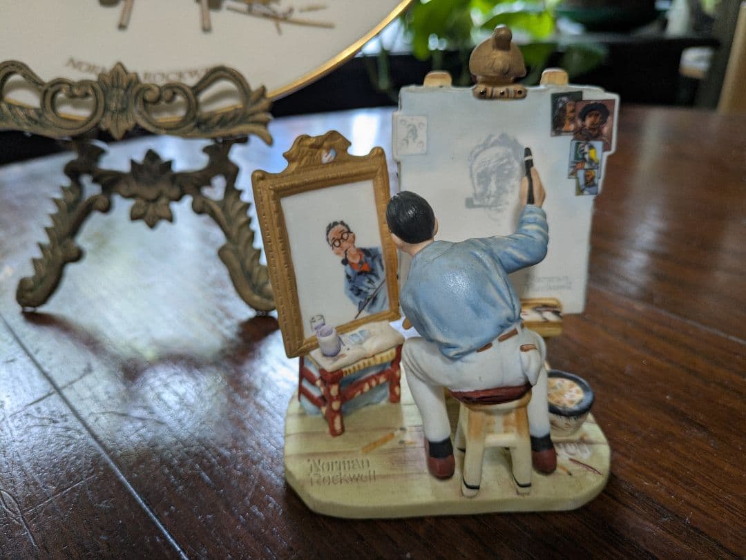 完全フルセット ノーマン・ロックウェル トリプル・セルフ・ポートレート 陶器