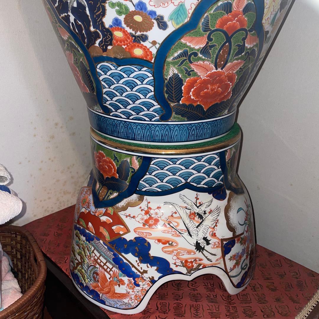 有田焼　沈香壺　約115㎝　飾壺　飾壷　置物　骨董　ヴィンテージ　オブジェ