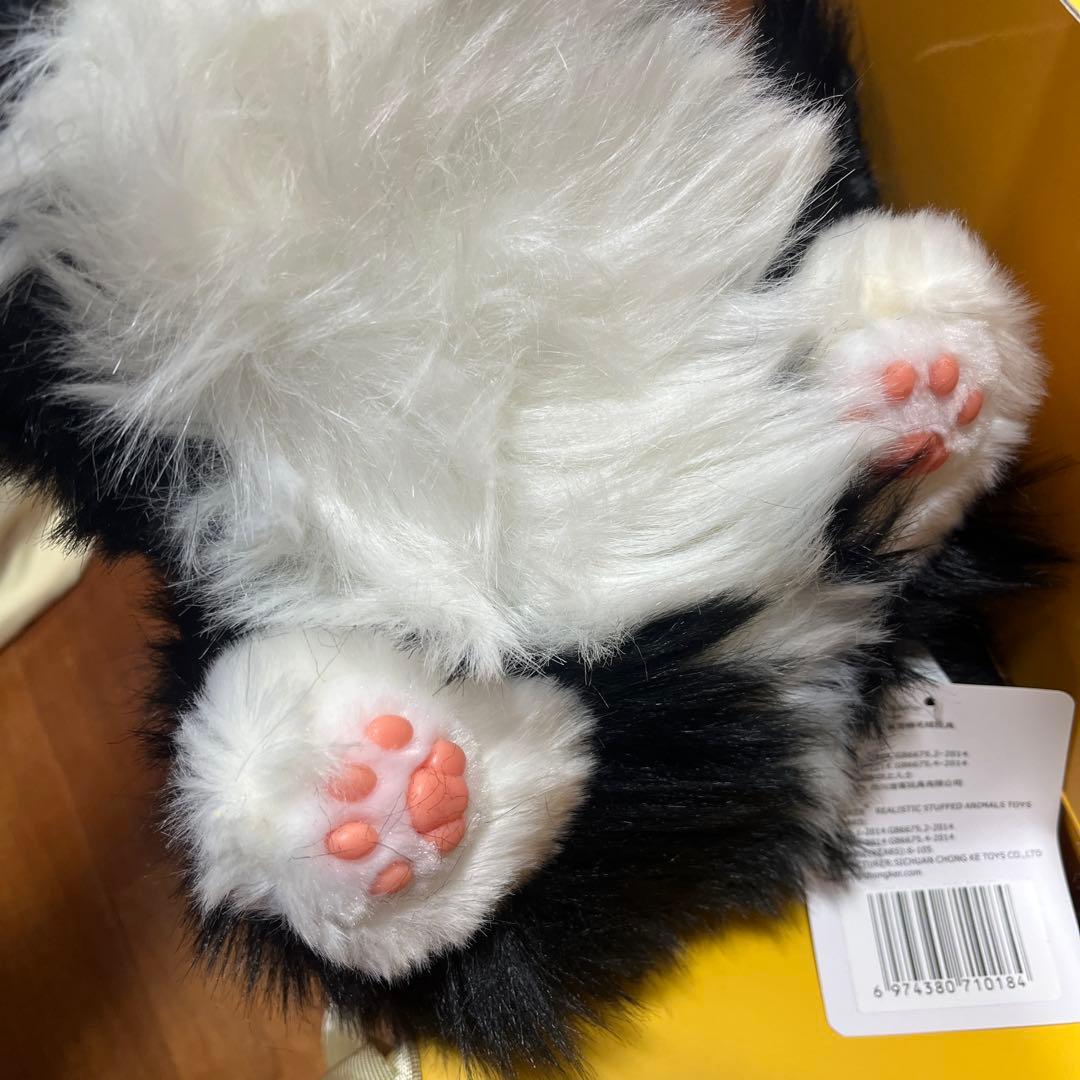 黒白猫のぬいぐるみ リアルにゃんこ　値下げ ラスト