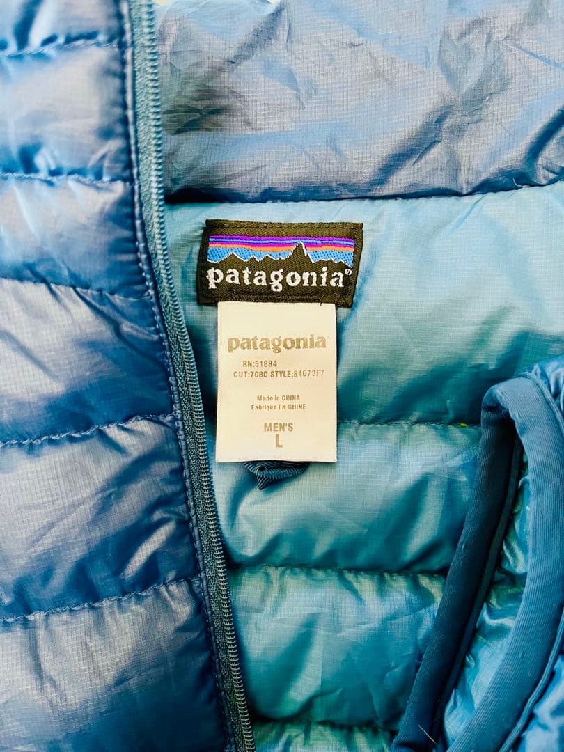 Patagonia ダウンスウェーター ダークブルー　Ｌ　size 美品