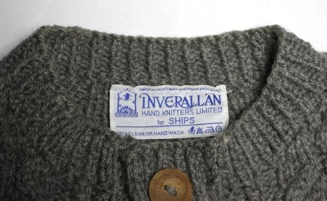 スコットランド製 インバーアラン シップス別注 フィッシャーマン ニットベスト