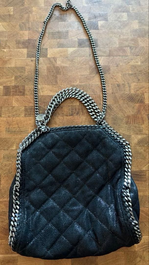 STELLA McCARTNEYブラックキルティングショルダーバッグ