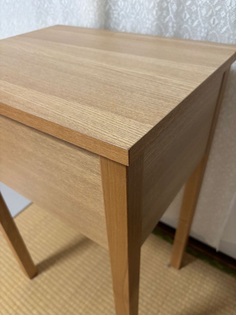 無印良品　ドレッサー　スツール　タモ材　木製　鏡台　デスク