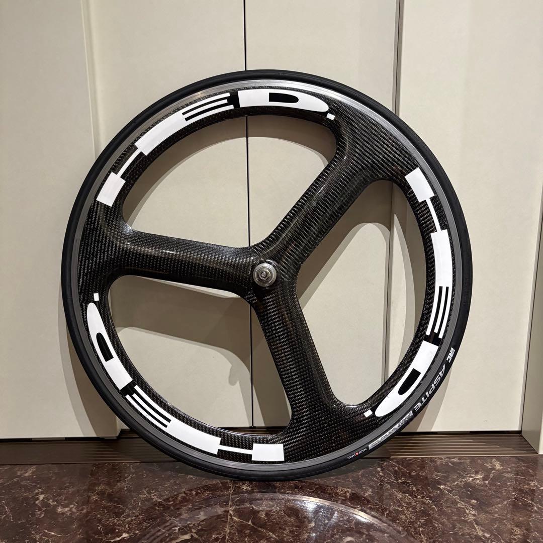 HED3 カーボン バトンホイール フロント ピスト クリンチャー 700c