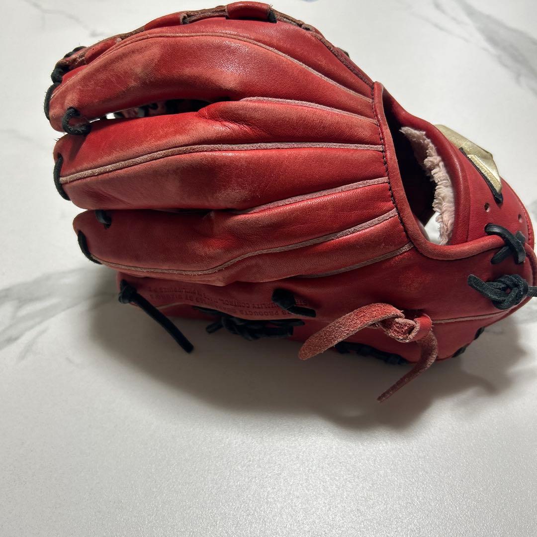 ミズノ 軟式野球グローブ 赤