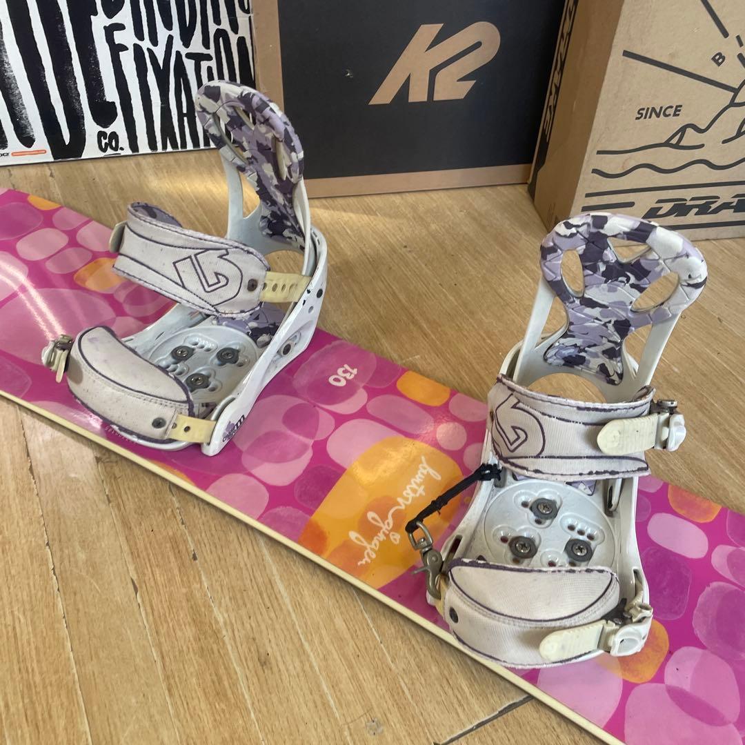 BURTON　キッズスノーボードセット　130cm　バートン　バイン付3点セット