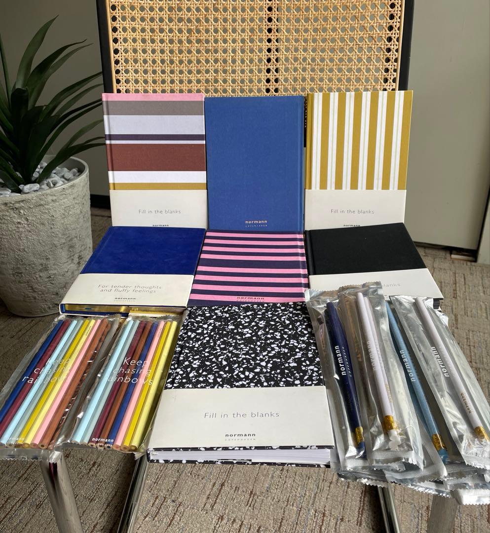 【新品】normann  ハードカバーノート/色鉛筆/鉛筆他