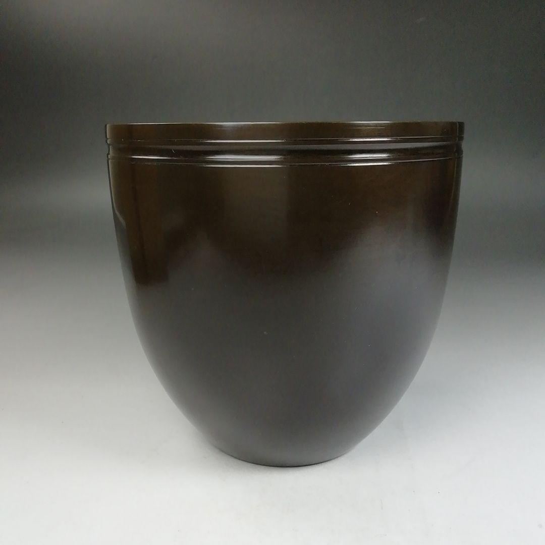 Ｗ１５７　建水　『唐銅　建水』『風炉師　黒瀬宗康 造』　共箱　茶道具