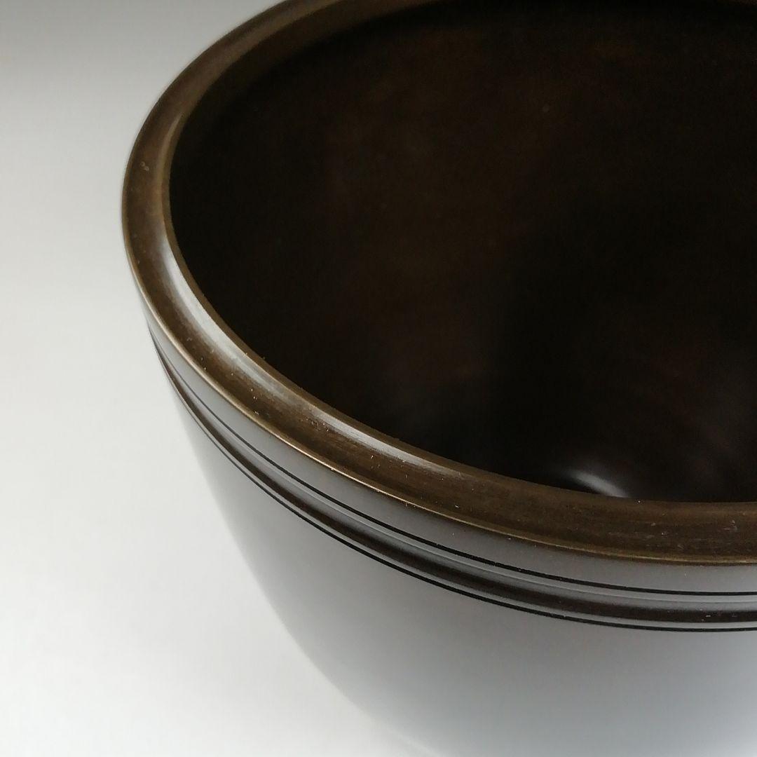 Ｗ１５７　建水　『唐銅　建水』『風炉師　黒瀬宗康 造』　共箱　茶道具