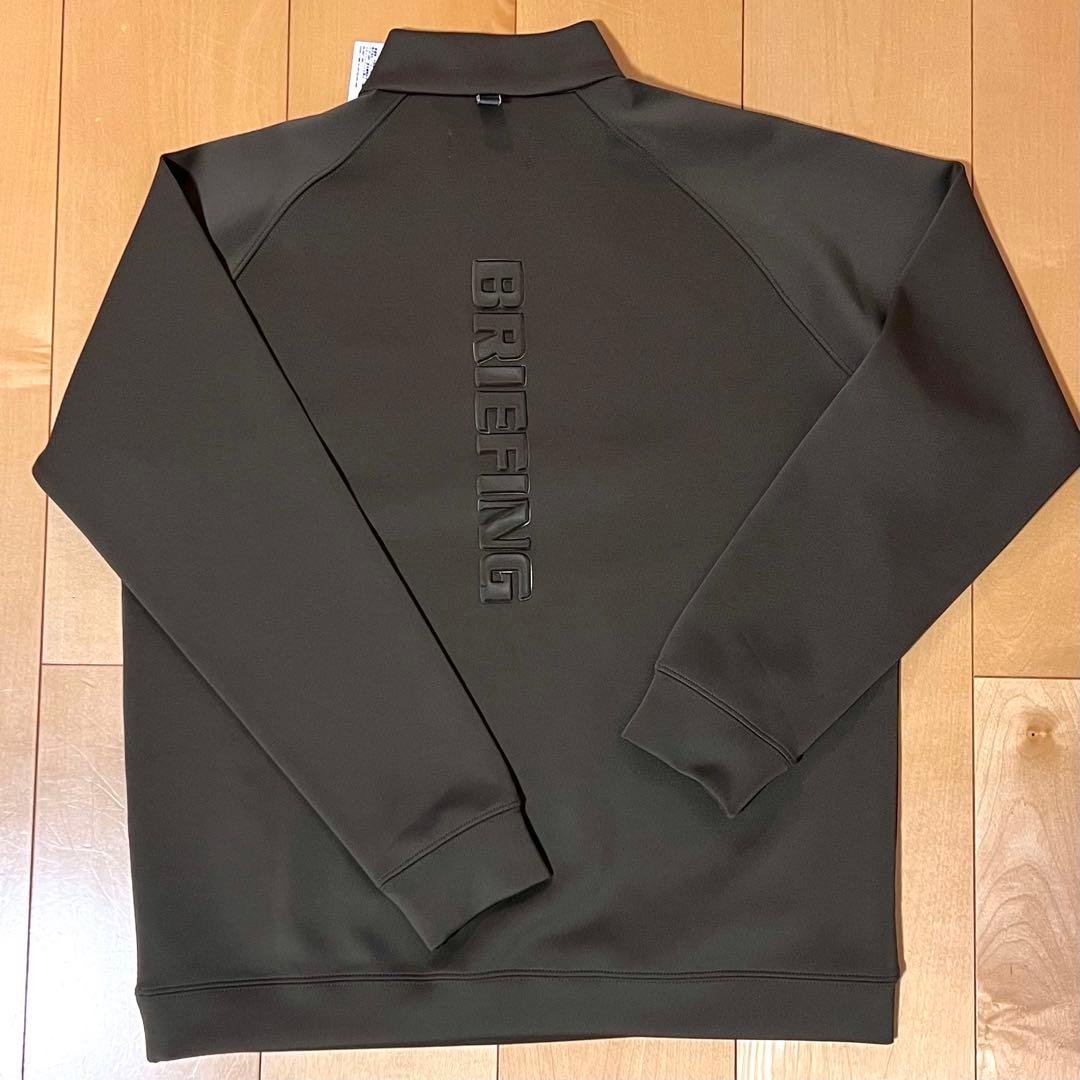 新品　BRIEFING 3Dロゴ　ハーフジップ　オリーブ
