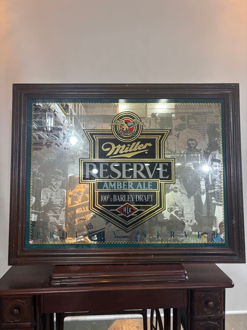 Miller Reserve Amber Ale 超激レア品　パブミラー