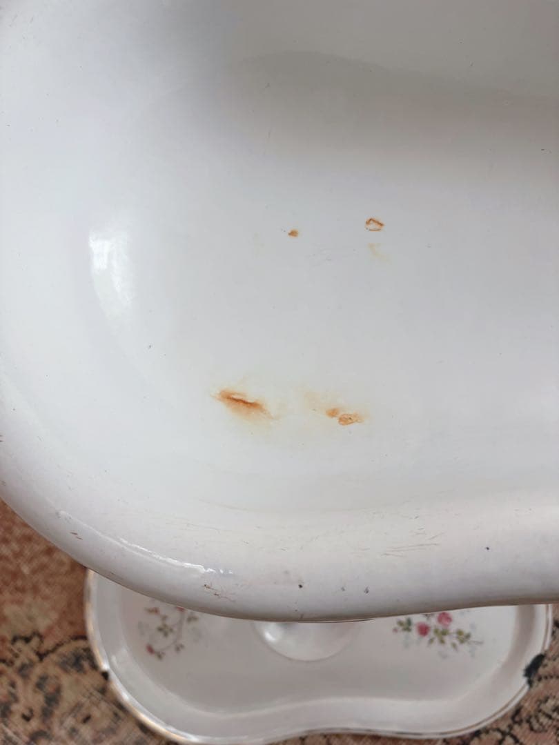 ありんこ❣️アンティーク　ホーローベビーバス　野バラ柄　蓋つき　希少❣️