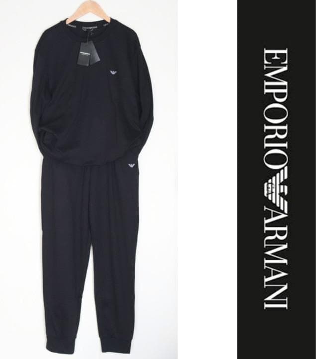 新品【エンポリオアルマーニ】上下セットトレーナー ジョガーパンツ 黒 L(XL)