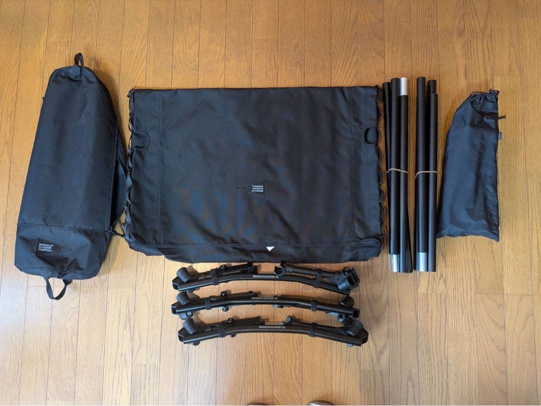 【中古】ブルックリンアウトドアカンパニー 600Dフォールディングコット 黒