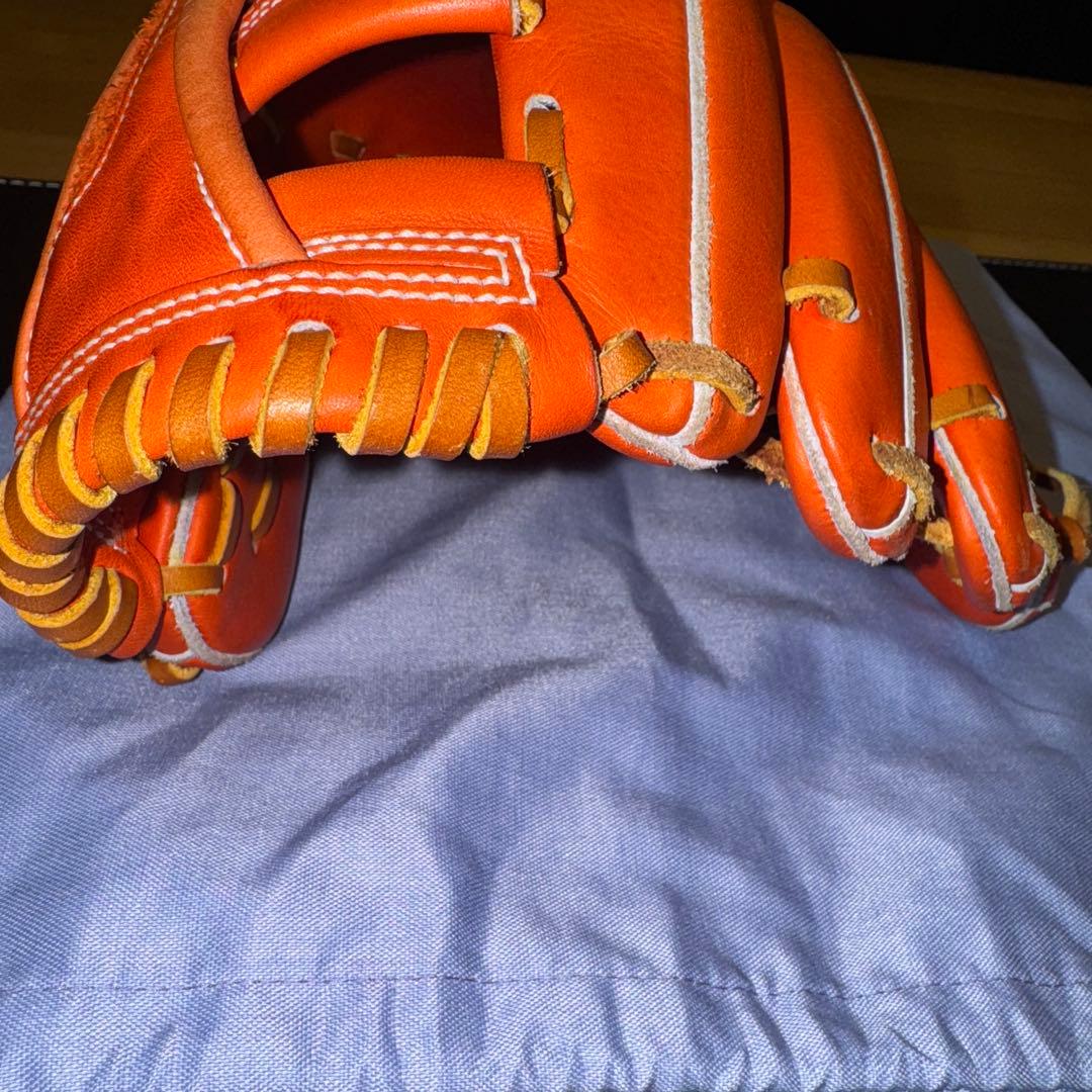 久保田スラッガー 内野手用 硬式グローブ KSG-24MS Fオレンジ 美品！