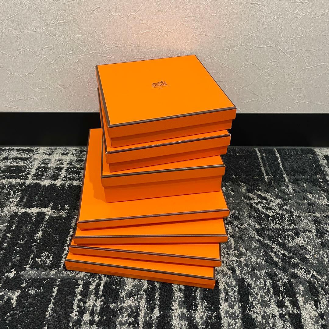 HERMES　エルメス　正方形　オレンジ　空箱　17個セット
