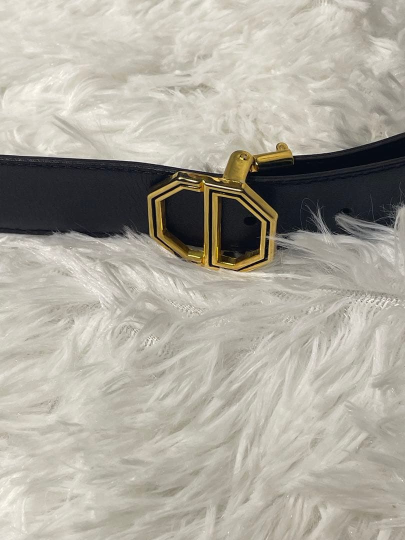 美品　DIOR ディオール ロゴバックル 本革リバーシブル ベルト 箱付き