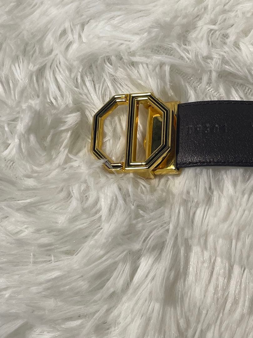 美品　DIOR ディオール ロゴバックル 本革リバーシブル ベルト 箱付き